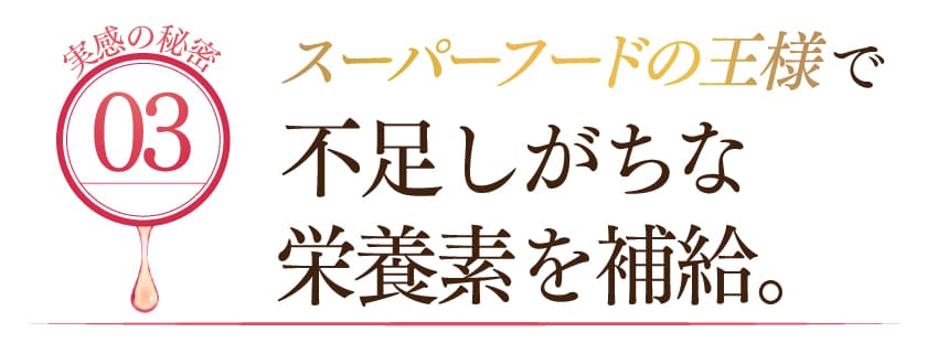 スーパーフードの王様で不足しがちな栄養素を補給
