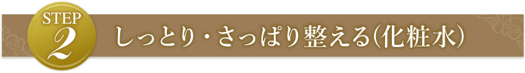 STEP2 しっとり・さっぱり整える(化粧水)