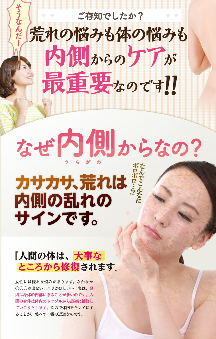 内側からのケアが最重要なのです